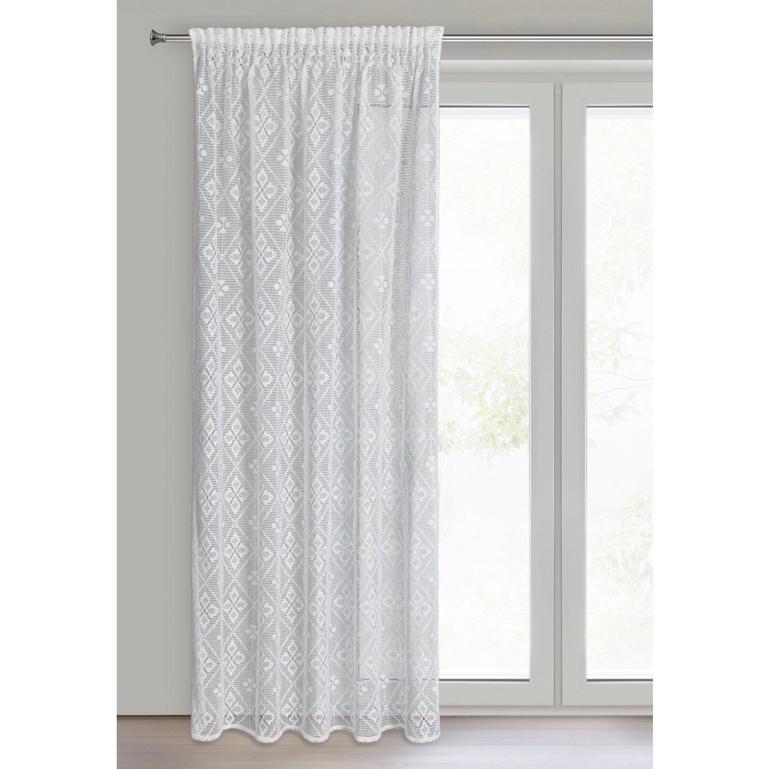 Záves 140x270 cm bavlnený biely na riasiacu pásku NELA