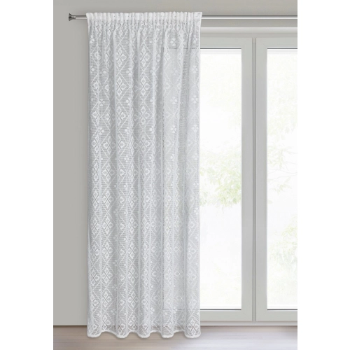 Záves 140x270 cm bavlnený biely na riasiacu pásku NELA