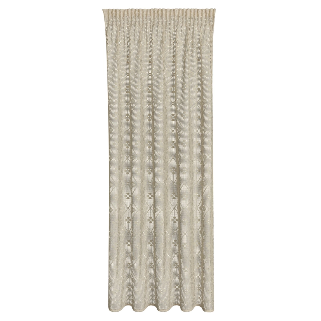 Záves 140x270 cm bavlnený jasnobéžový na riasiacu pásku NELA