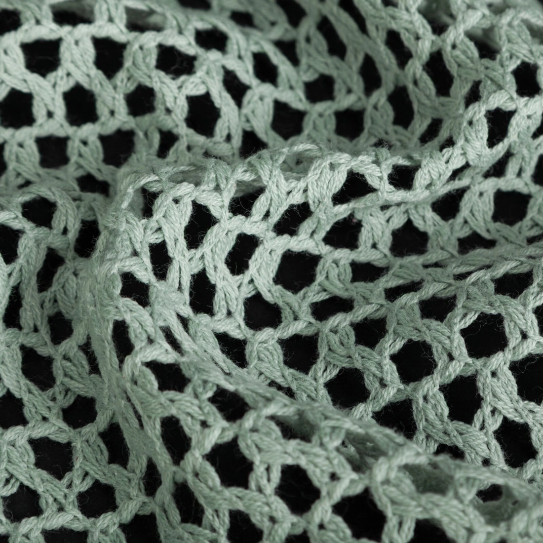 Záves 140x270 cm bavlnený z sieťky mätový na riasiacu pásku GABBY