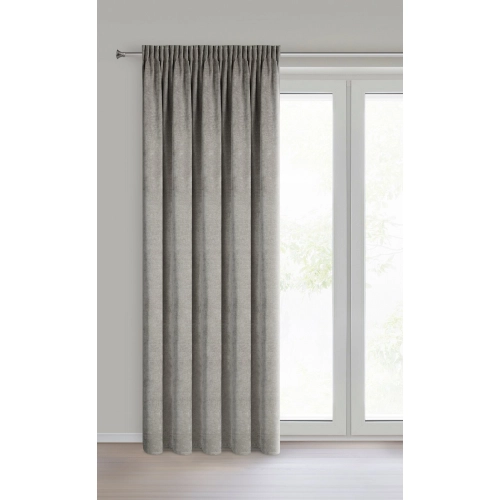 Závěs 140x270 cm béžový s činilovou strukturou na řasící pásku NESKA