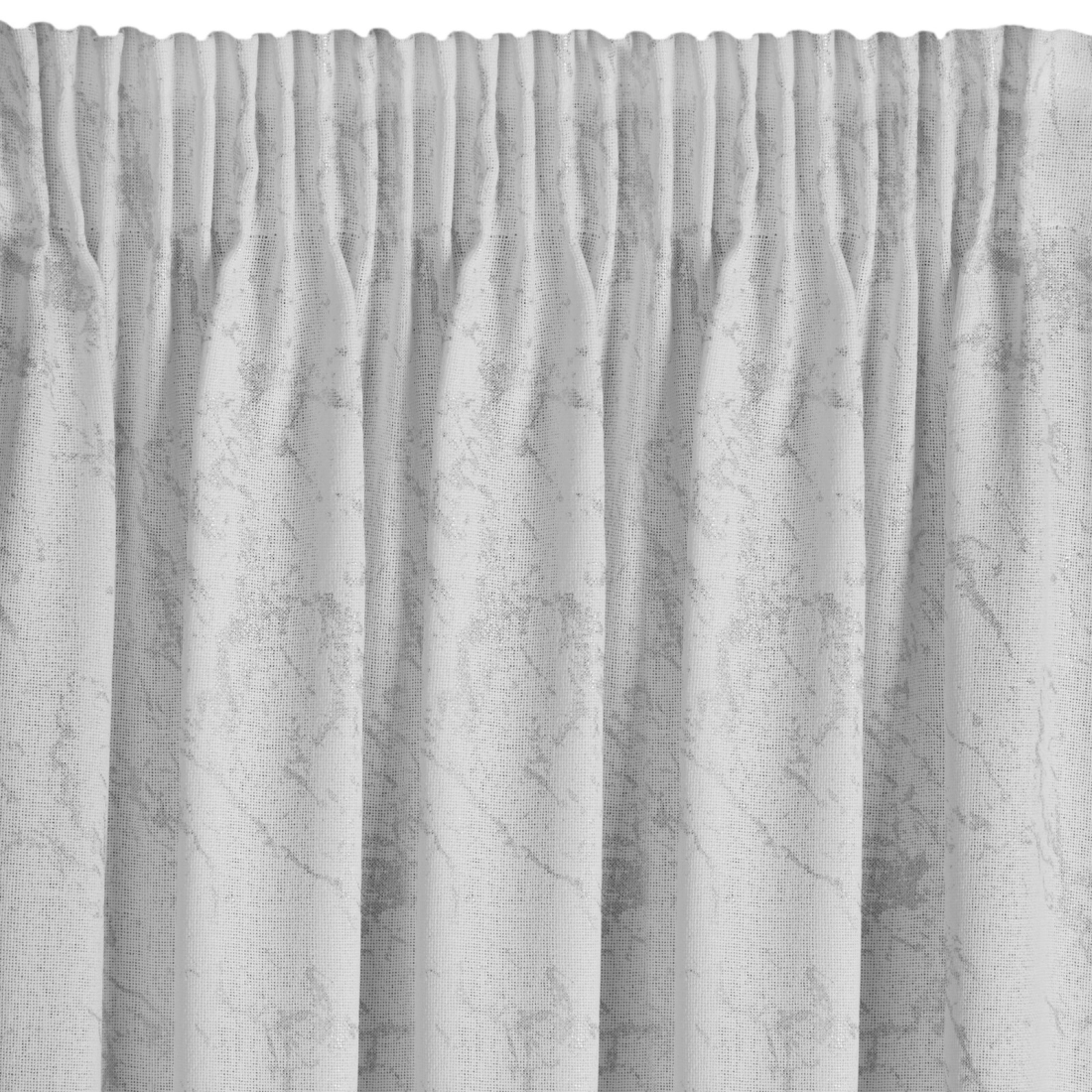 Záves 140x270 cm bielo-strieborný s mramorovým vzorom na riasiacu pásku MARLENE