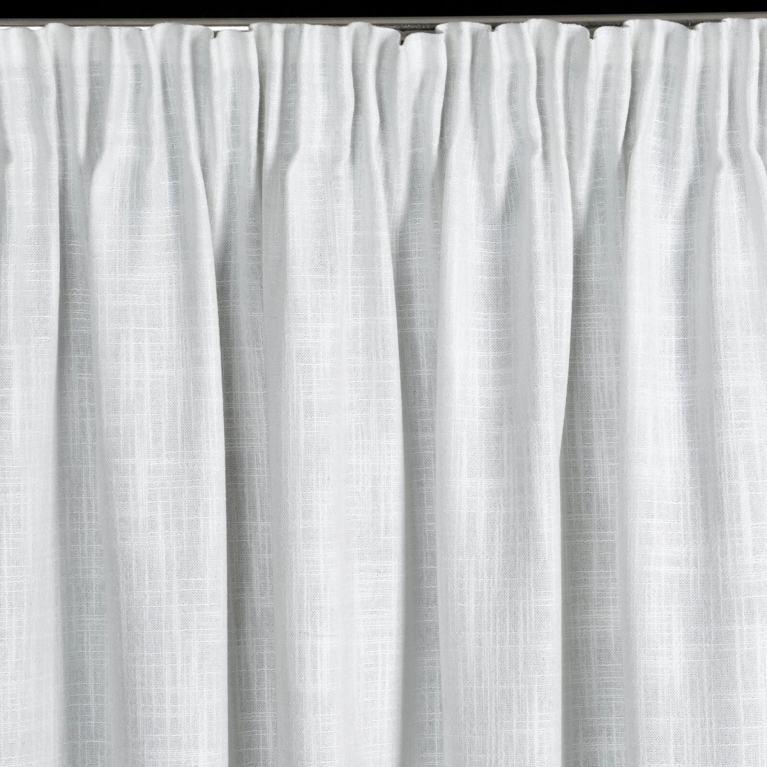 Záves 140x270 cm biely a strieborný s ľanom na riasiacu pásku ROSI