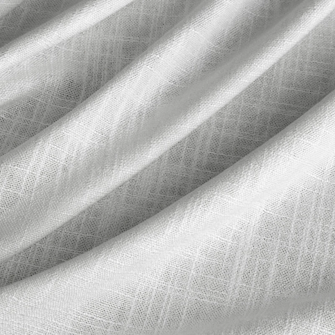 Záves 140x270 cm biely a strieborný s ľanom na riasiacu pásku ROSI