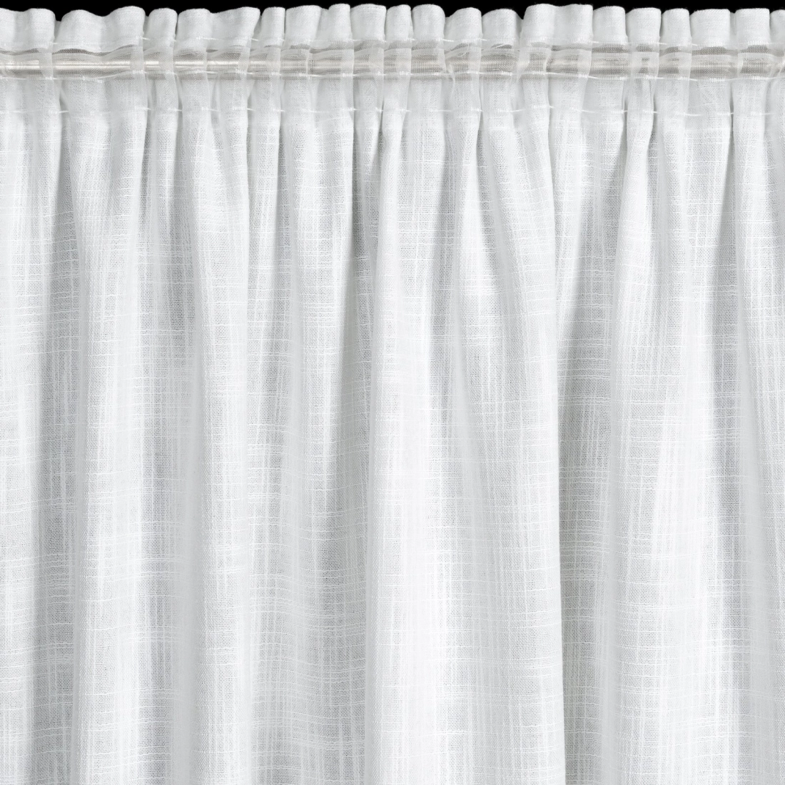 Záves 140x270 cm biely a strieborný s ľanom na riasiacu pásku ROSI