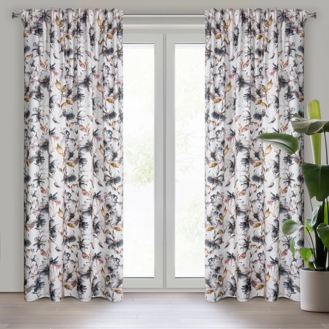 Záves 140x270 cm biely, oceľový na riasiacu pásku NIKA