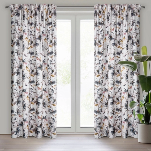 Záves 140x270 cm biely, oceľový na riasiacu pásku NIKA