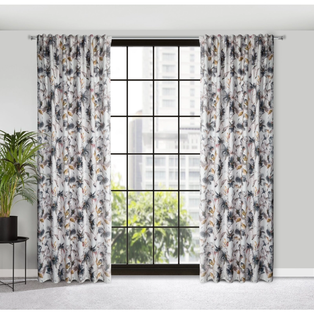 Záves 140x270 cm biely, oceľový na riasiacu pásku NIKA