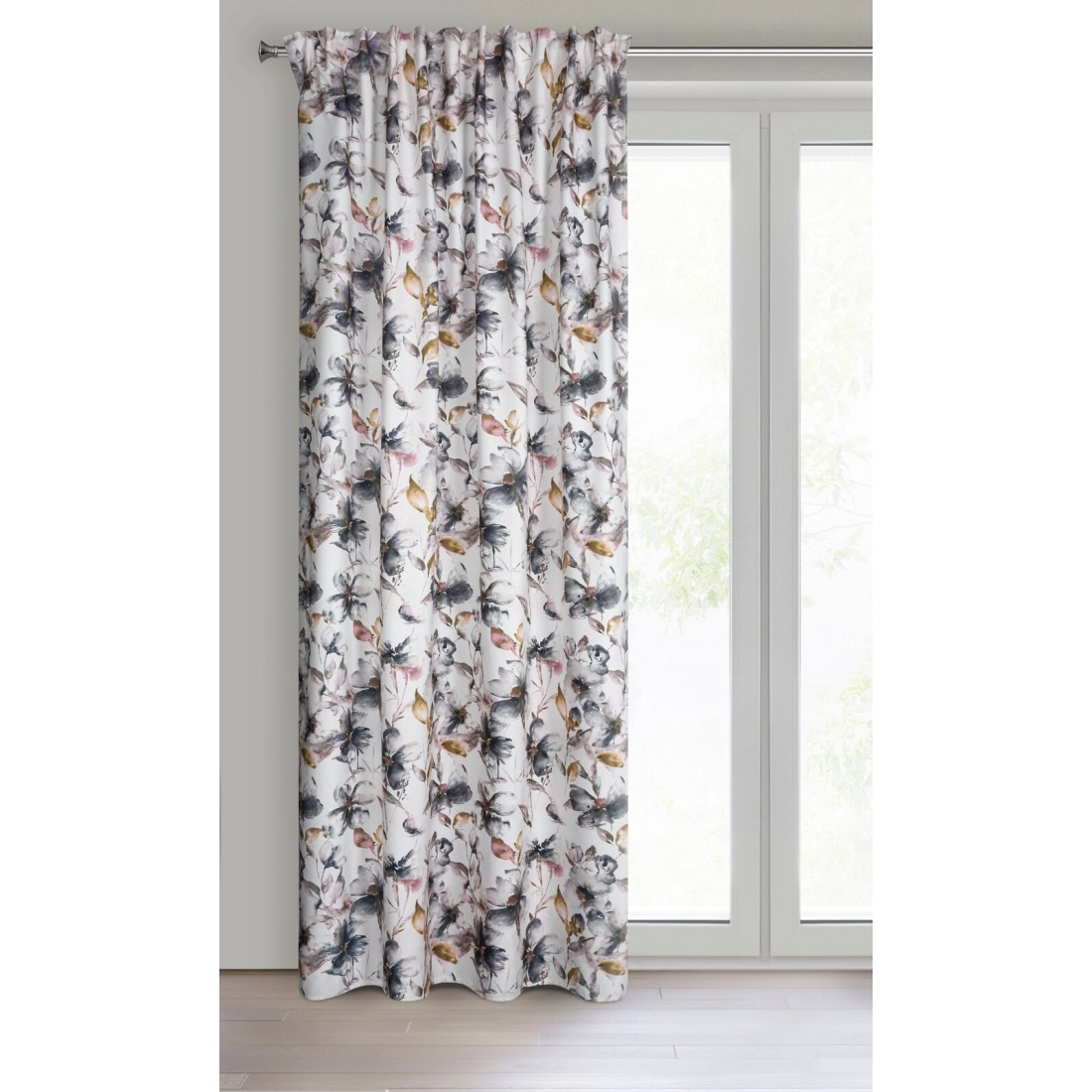 Záves 140x270 cm biely, oceľový na riasiacu pásku NIKA