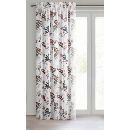 Záves 140x270 cm biely, sivý na riasiacu pásku MARINA