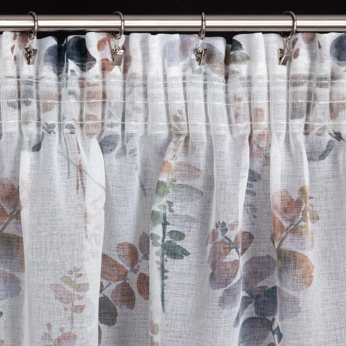 Záves 140x270 cm biely, sivý na riasiacu pásku MARINA