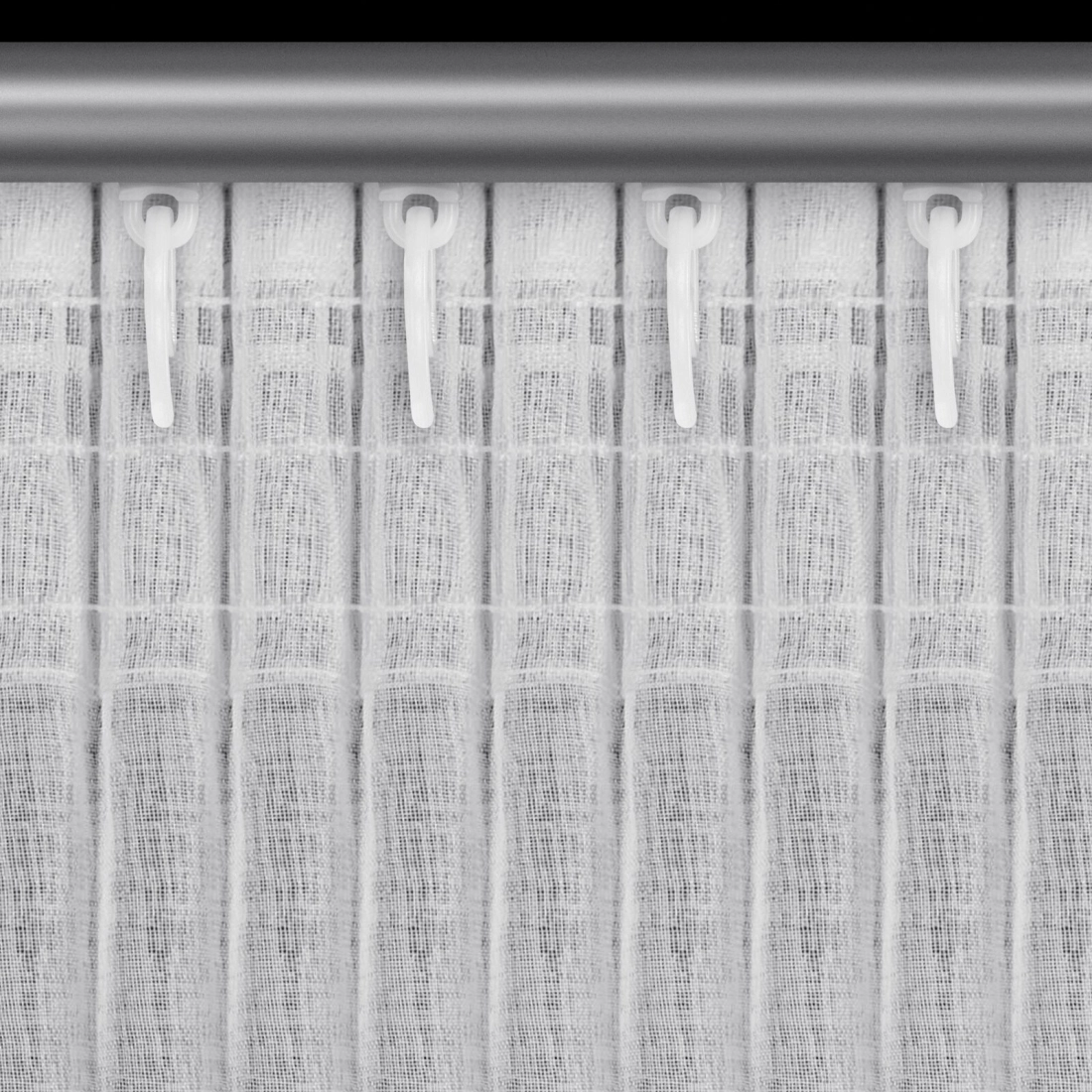 Záves 140x270 cm biely so strieborným vzorom na riasiacu pásku ARLENA