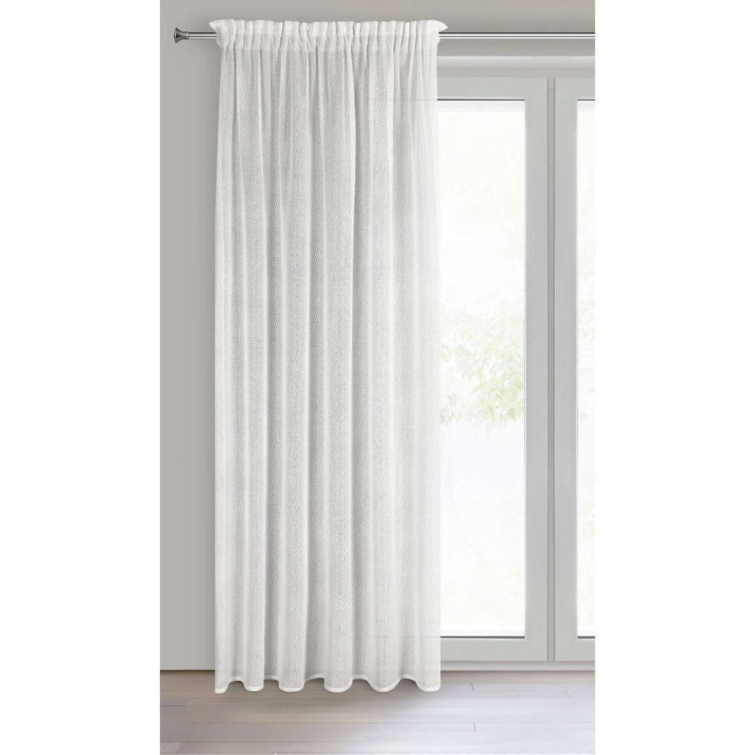 Záves 140x270 cm biely zamatový na riasiacu pásku ALEKSA