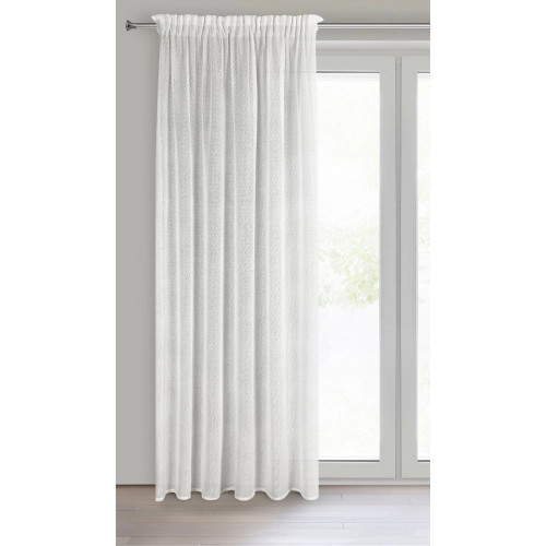 Záves 140x270 cm biely zamatový na riasiacu pásku ALEKSA