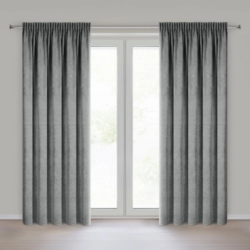 Záves 140x270 cm chenilový oceľový na riasiacu pásku NESKA