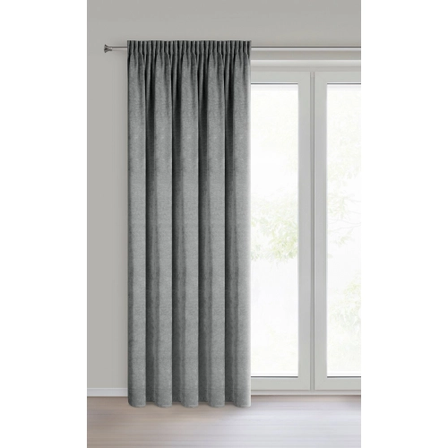 Záves 140x270 cm chenilový oceľový na riasiacu pásku NESKA