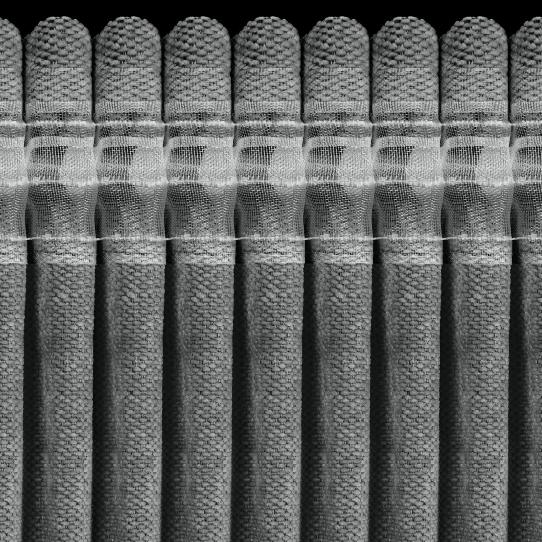 Záves 140x270 cm chenilový oceľový na riasiacu pásku NESKA