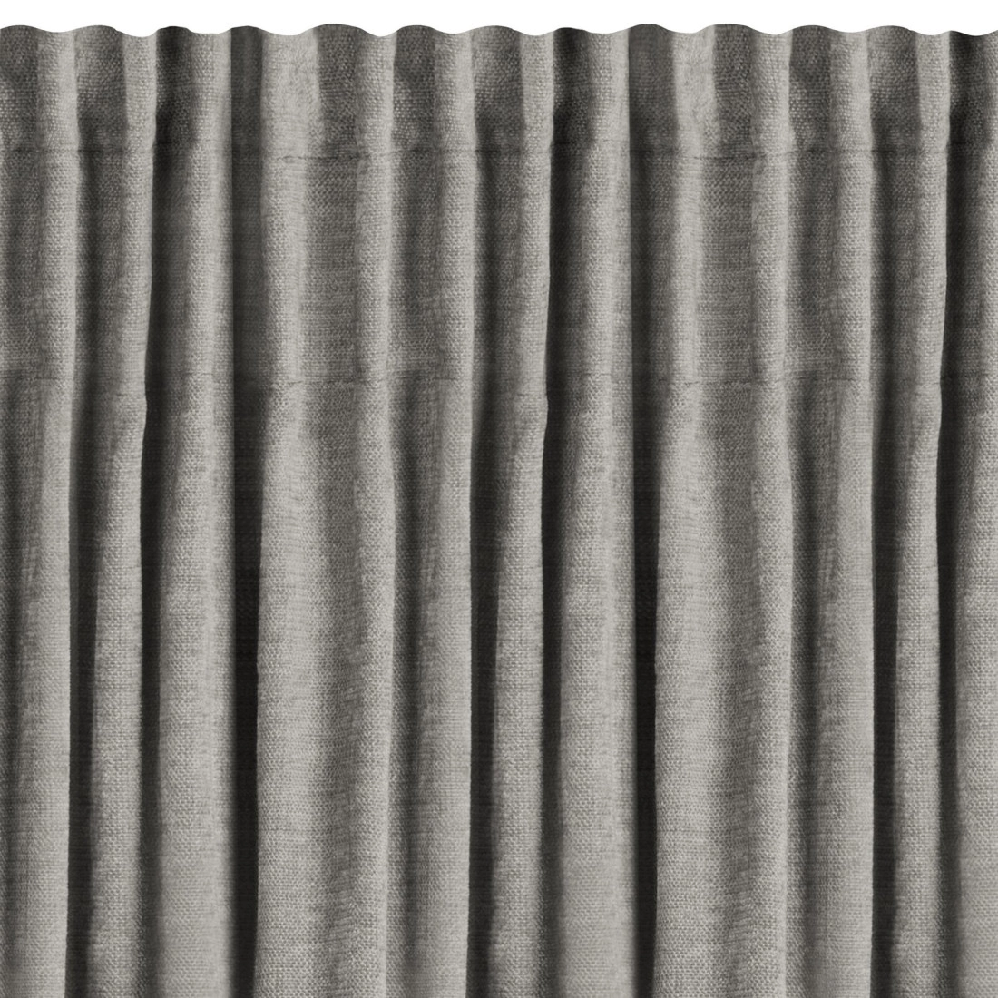 Záves 140x270 cm chenilový sivý na riasiacu pásku VANI