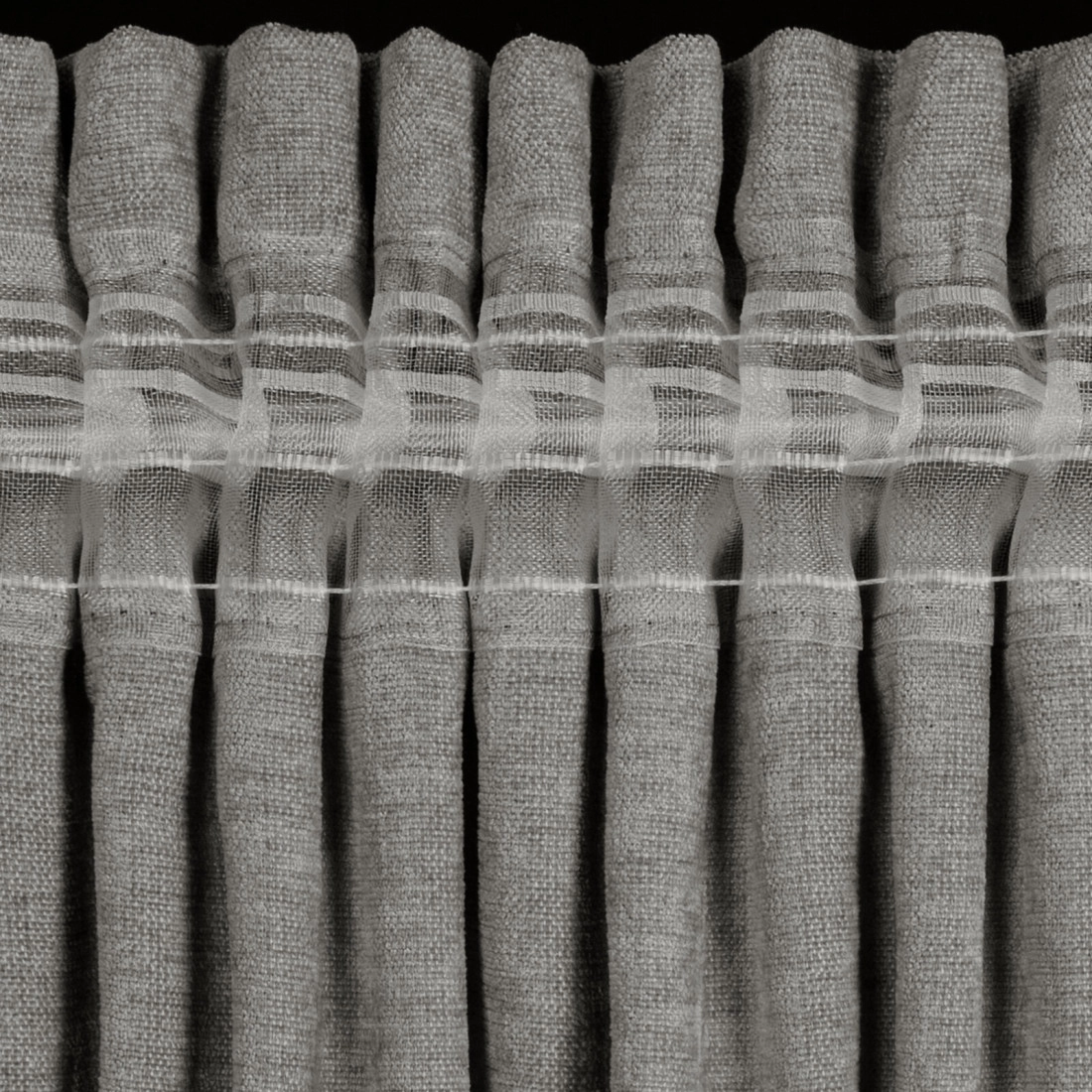 Záves 140x270 cm chenilový sivý na riasiacu pásku VANI