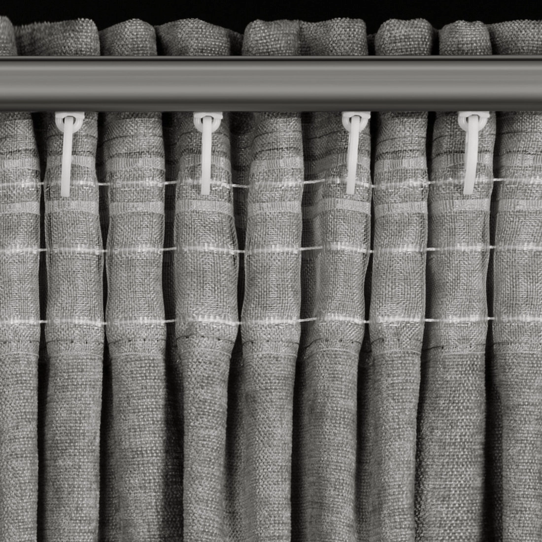 Záves 140x270 cm chenilový sivý na riasiacu pásku VANI