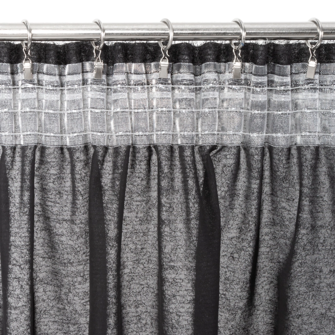 Záves 140x270 cm čierny moherový na riasiacu pásku AGIS