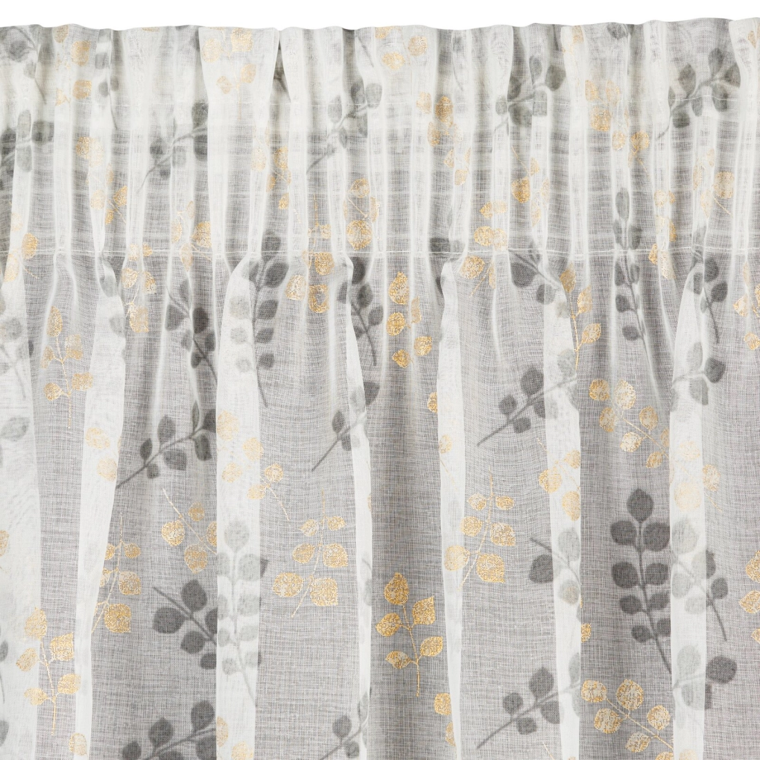 Záves 140x270 cm etamínový bielo oceľový na riasiacu pásku MIRIAM