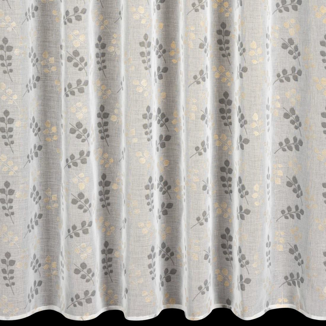 Záves 140x270 cm etamínový bielo oceľový na riasiacu pásku MIRIAM