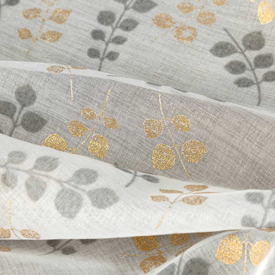 Záves 140x270 cm etamínový bielo oceľový na riasiacu pásku MIRIAM