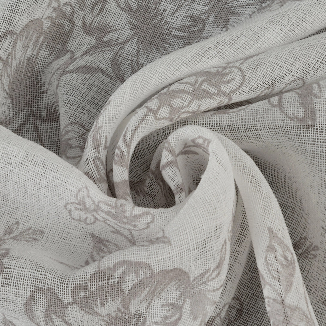 Záves 140x270 cm etamínový bielo-sivý na riasiacu pásku WIKI