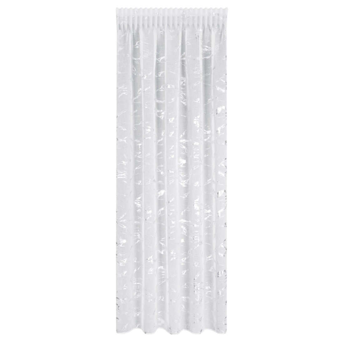 Záves 140x270 cm etamínový bielo strieborný na riasiacu pásku ALINA