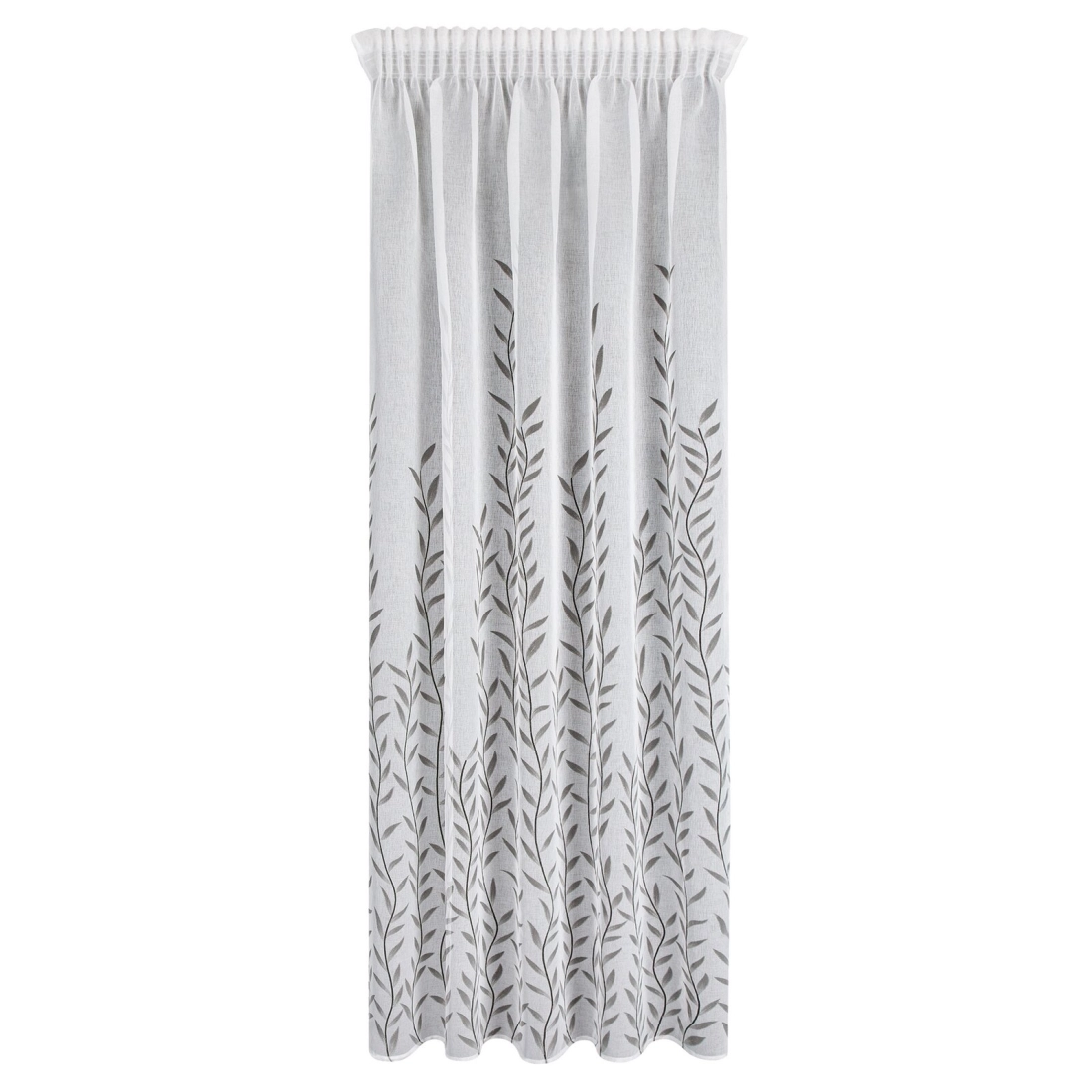 Záves 140x270 cm etamínový biely striebrný na riasiacu pásku GLORI