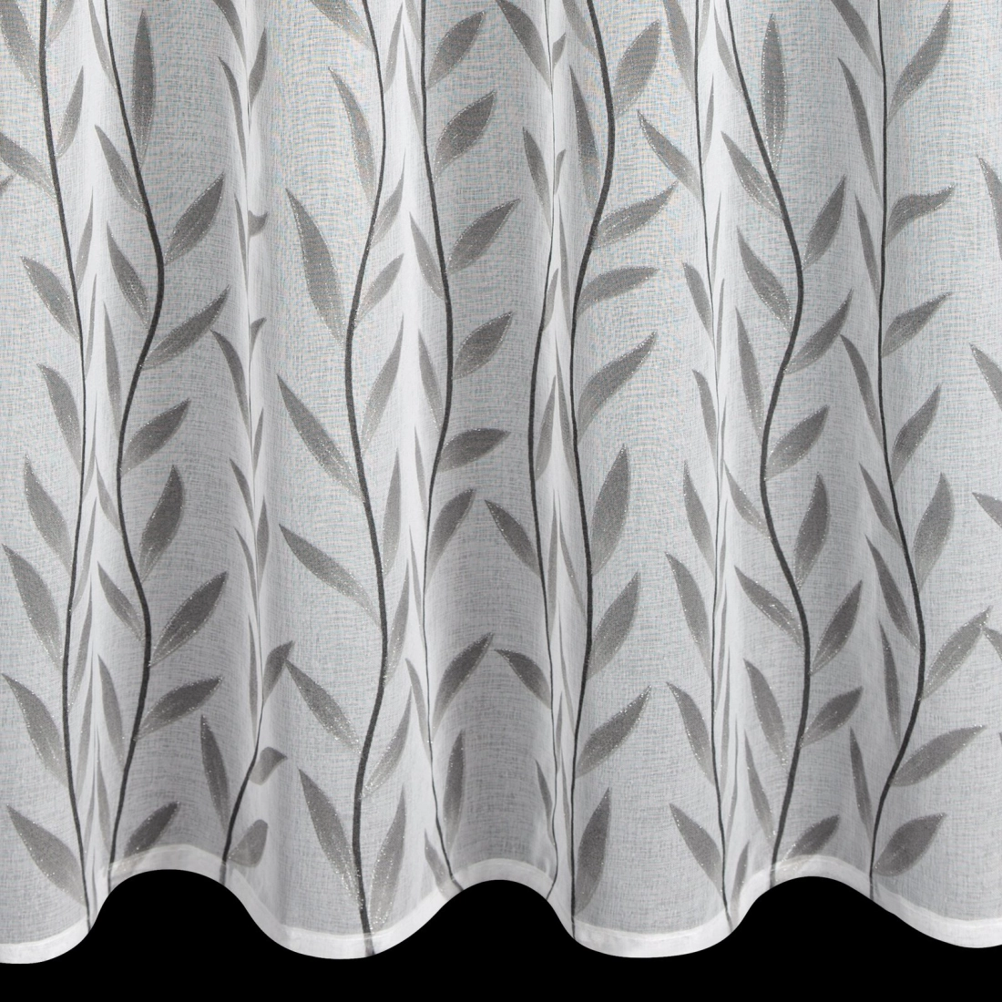 Záves 140x270 cm etamínový biely striebrný na riasiacu pásku GLORI