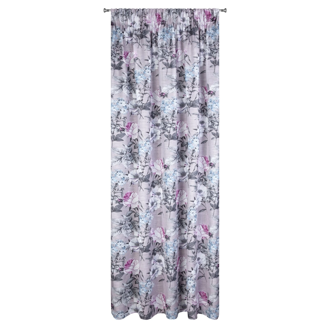 Záves 140x270 cm etamínový ružový fialový na riasiacu pásku HONEY