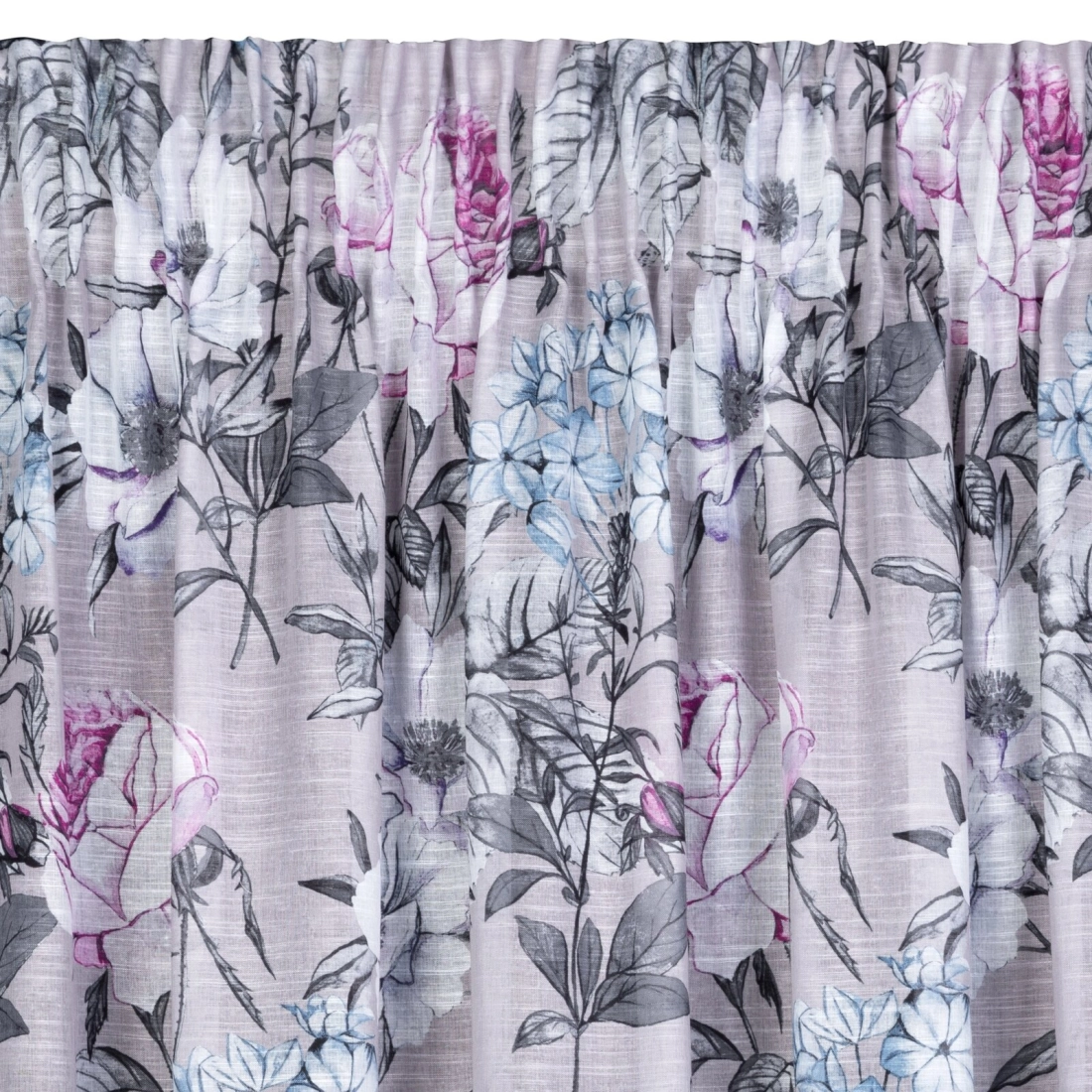 Záves 140x270 cm etamínový ružový fialový na riasiacu pásku HONEY