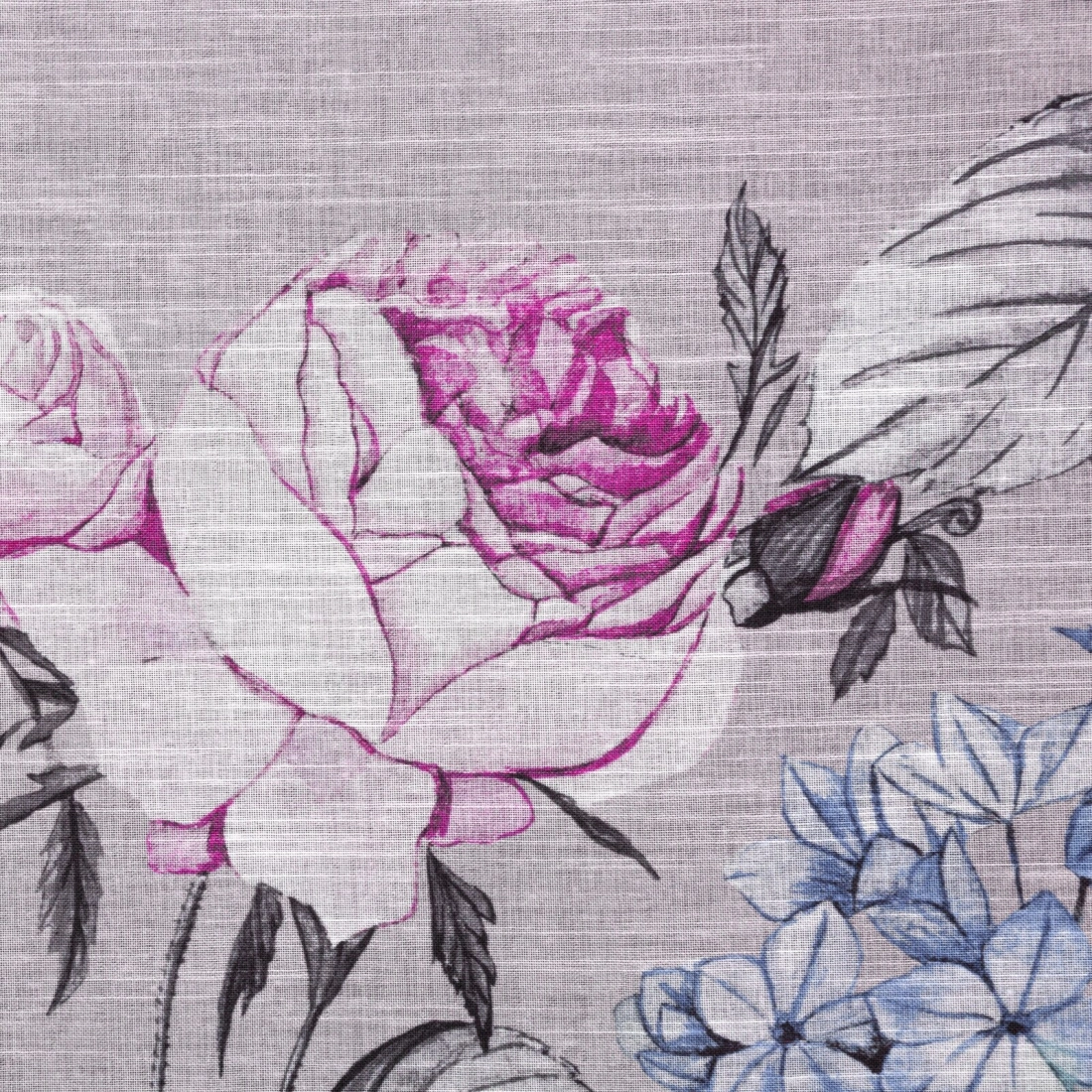 Záves 140x270 cm etamínový ružový fialový na riasiacu pásku HONEY