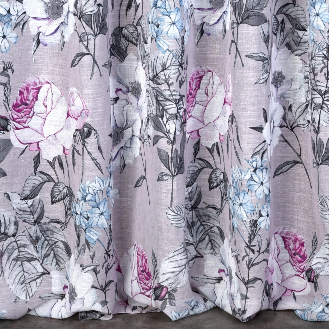 Záves 140x270 cm etamínový ružový fialový na riasiacu pásku HONEY