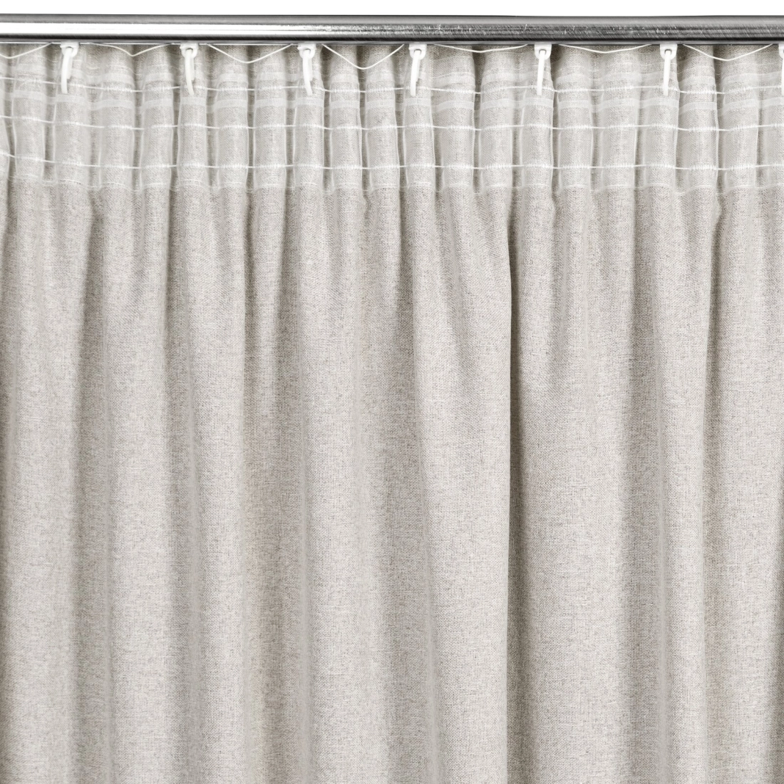 Záves 140x270 cm jasnobéžový na riasiacu pásku ERIS