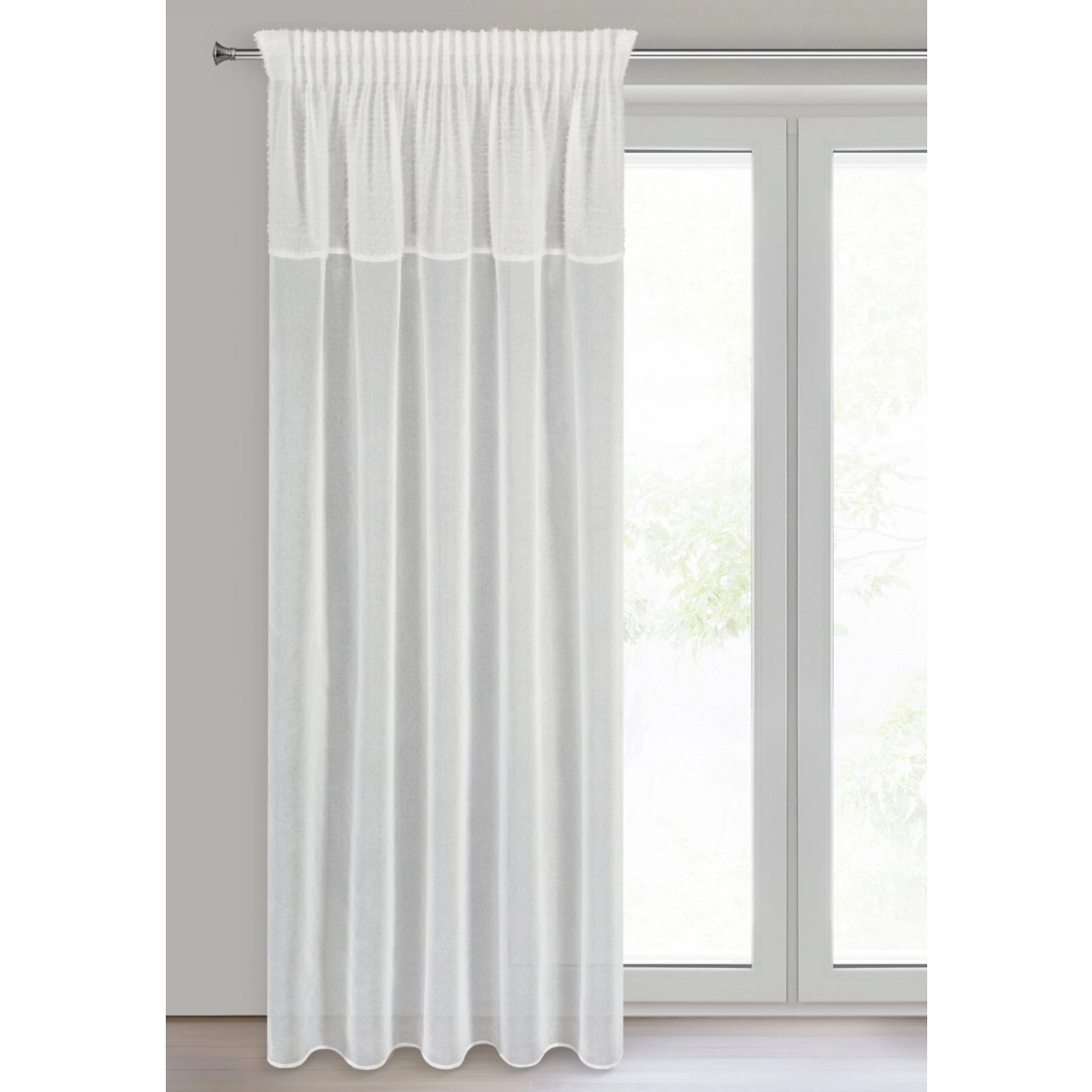 Záves 140x270 cm krémový na riasiacu pásku AGIS