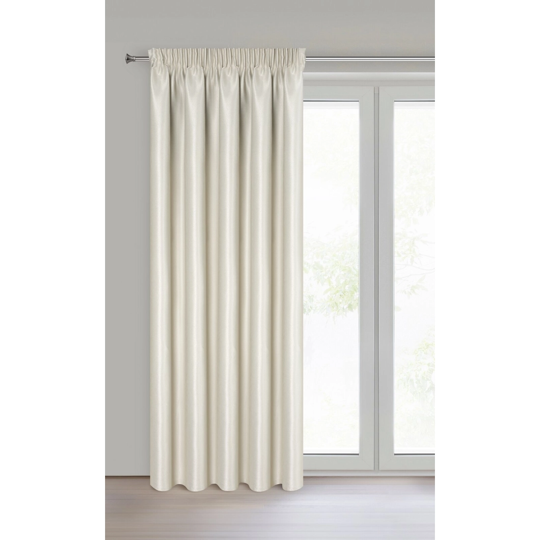 Záves 140x270 cm krémový na riasiacu pásku SELINA