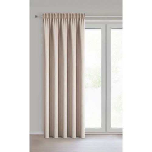 Záves 140x270 cm matný béžový na riasiacu pásku LEYA