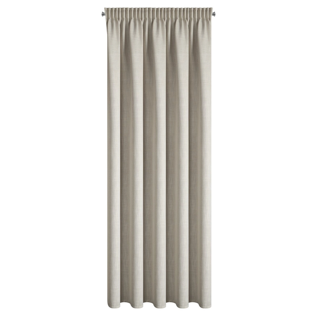 Závěs 140x270 cm matný tmavě béžový na řasicí pásku LEYA
