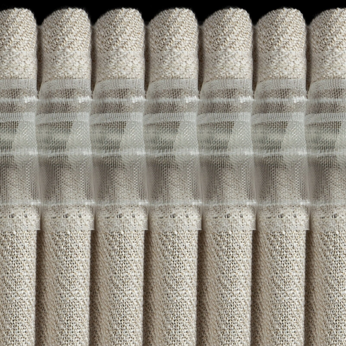 Závěs 140x270 cm matný tmavě béžový na řasicí pásku LEYA