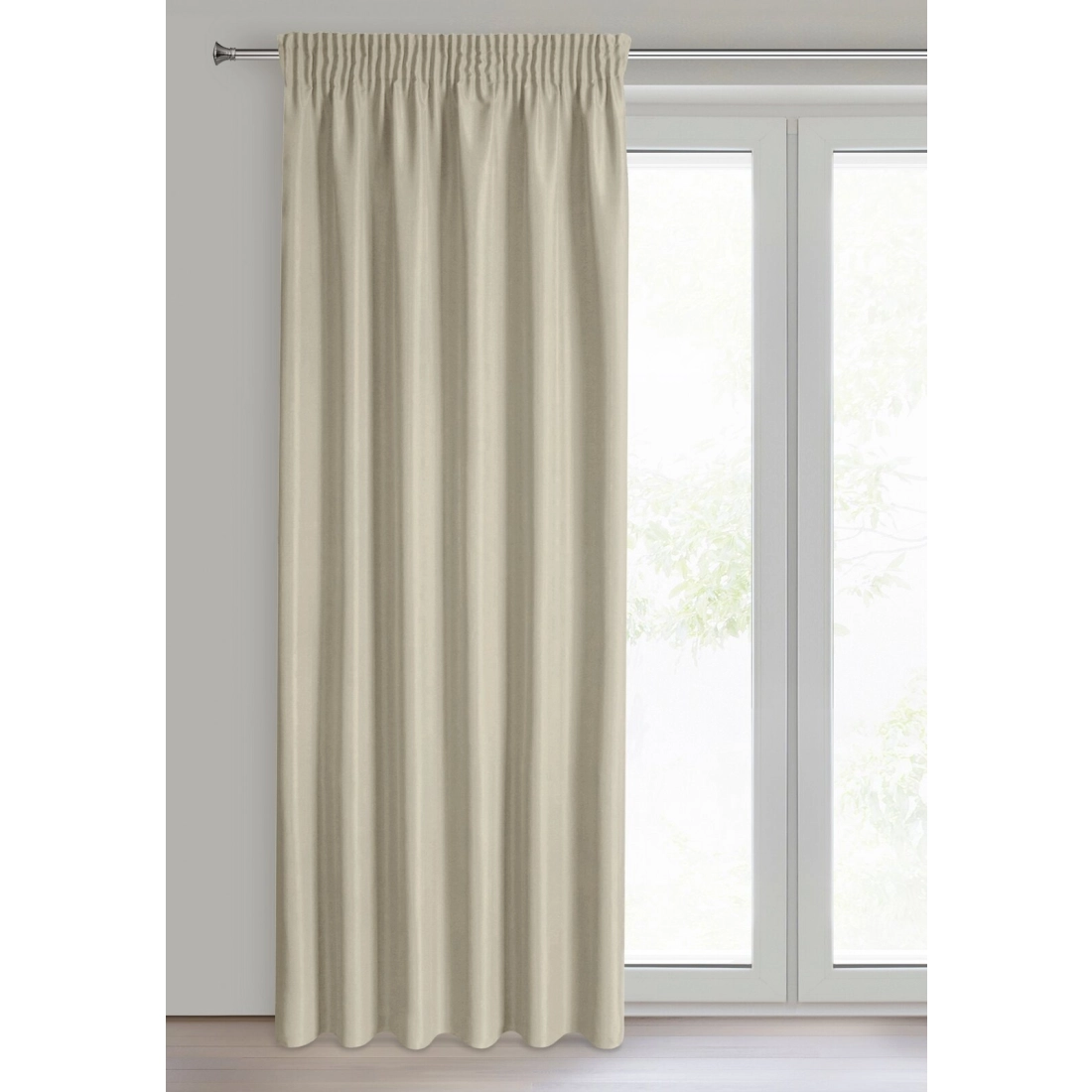 Záves 140x270 cm matný tmavobéžový na riasiacu pásku RITA