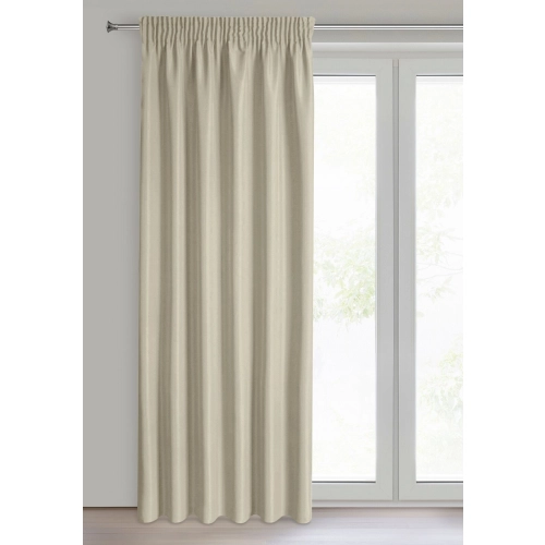 Záves 140x270 cm matný tmavobéžový na riasiacu pásku RITA