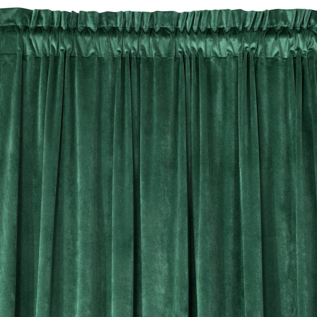 Záves 140x270 cm matný zamatový fľaškovo zelený na riasiacu pásku MELANIE