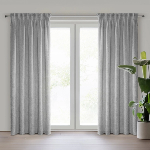 Záves 140x270 cm moherový strieborný na riasiacu pásku AGIS