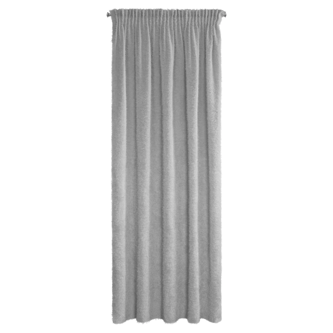 Záves 140x270 cm moherový strieborný na riasiacu pásku AGIS