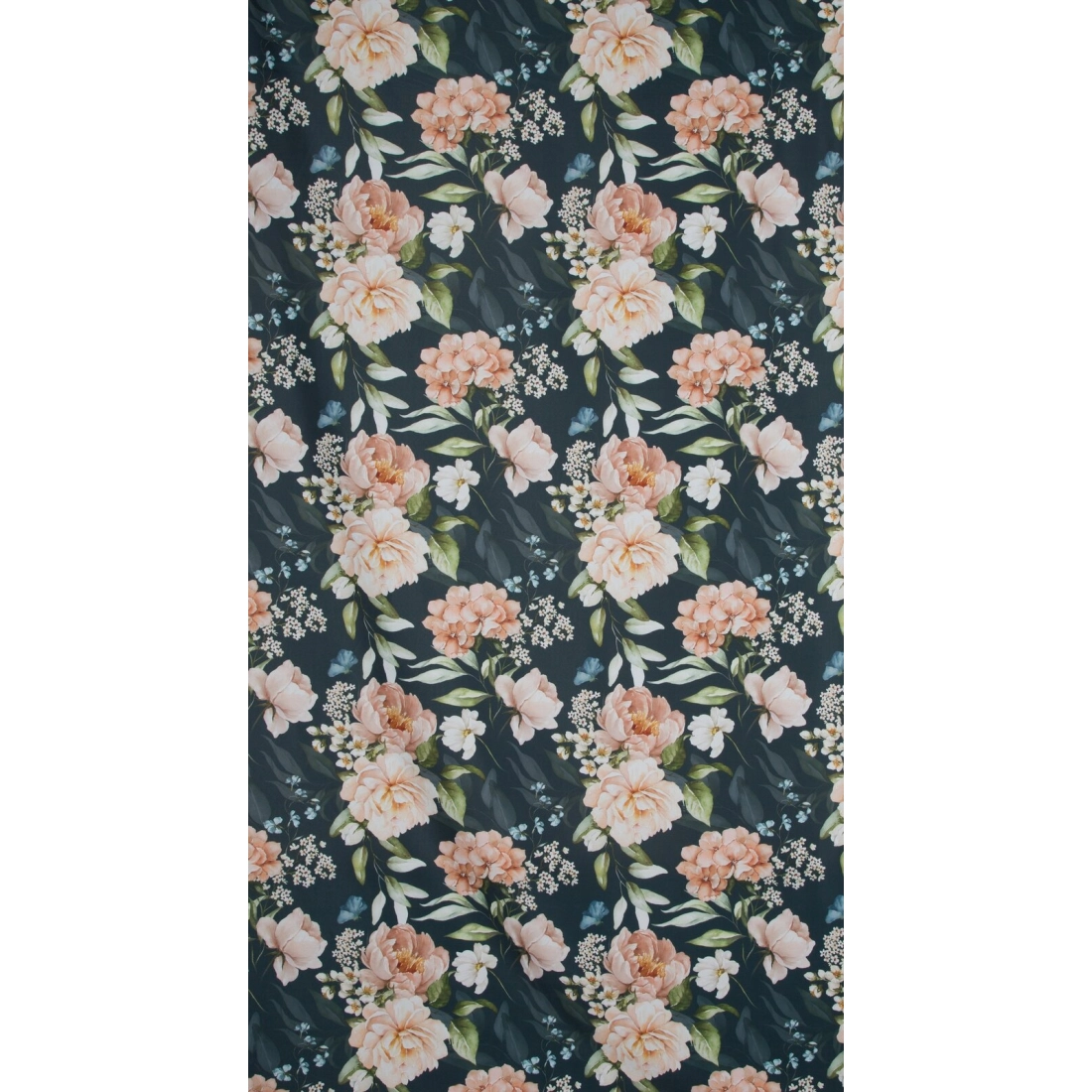 Záves 140x270 cm oxford čierny ružový na kovové krúžky SALMA