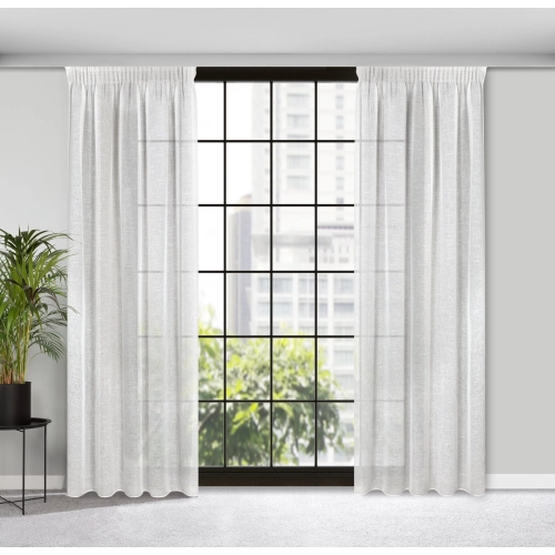 Záves 140x270 cm polyester prírodná farba na riasiacu pásku tunel KATRIN