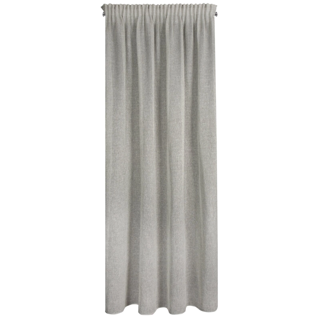 Záves 140x270 cm polyester strieborný na riasiacu pásku EMILIA